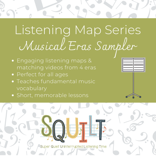The SQUILT Listening Map Series helps your children learn more about classical music.